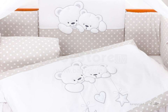 Tuttolina Cuddle Bears Art.3H180 Bērnu gultas veļas komplekts, beša, 3/1