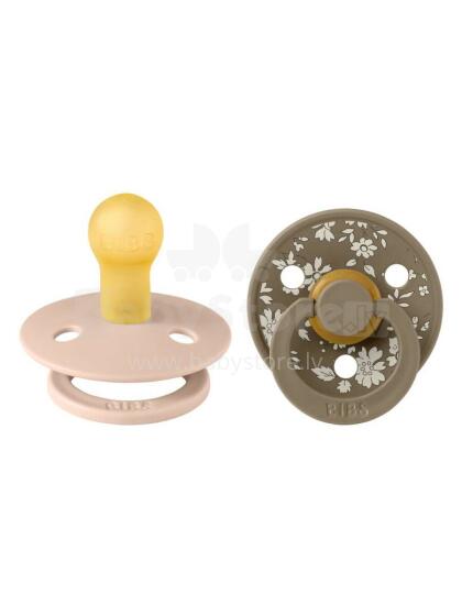 Bibs Liberty Colour Round – Capel Blush Mix Art.150185 Pacifier, 100% natural  6-18  (2pcs)
