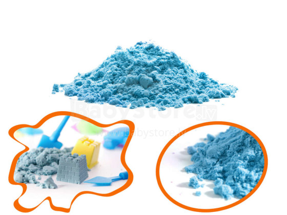 Ikonka Art.KX9568_2 Kinētiskās smiltis 1kg maisiņā zilā krāsā