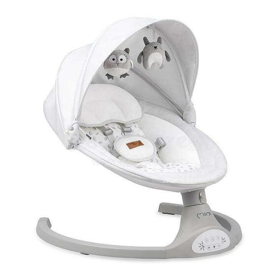 Momi Bouncer LAMI Art.BULE00023 Light Grey Stilīgs mazuļu šūpuļkrēsls ar mūziku