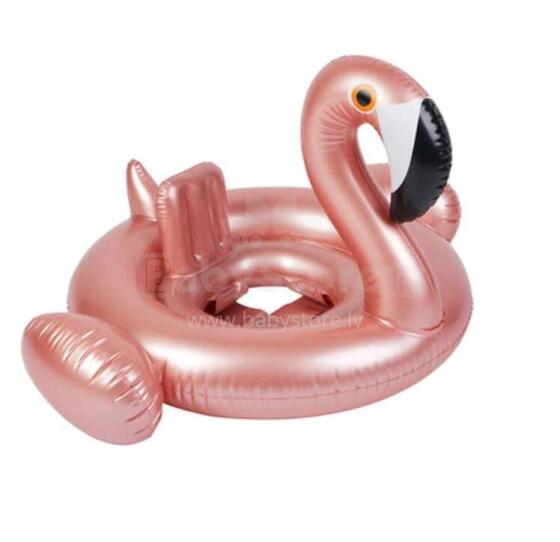 Ikonka Art.KX7512 Inflatable wheel with seat for children Flamingo