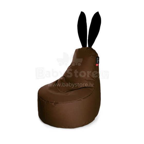 Qubo™ Mommy Rabbit Black Ears Chocolate POP FIT пуф (кресло-мешок)