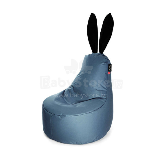 Qubo™ Mommy Rabbit Black Ears Slate POP FIT beanbag