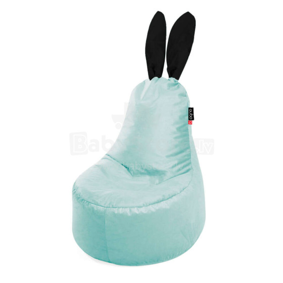 Qubo™ Mommy Rabbit Black Ears Menthe VELVET FIT beanbag