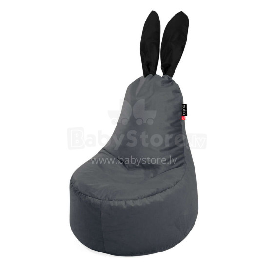 Qubo™ Mommy Rabbit Black Ears Roche VELVET FIT sēžammaiss (pufs)