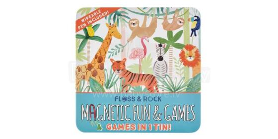 Floss&Rock Zuja Art.40P3562 Magnetic Fun & Games - Jungle 4 in 1