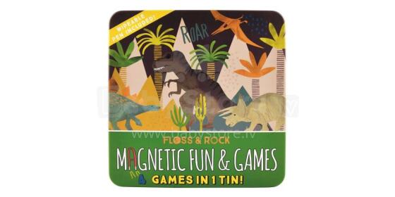 Floss&Rock Zuja Art.40P3564 Magnetic Fun & Games - Dinosaur 4 in 1