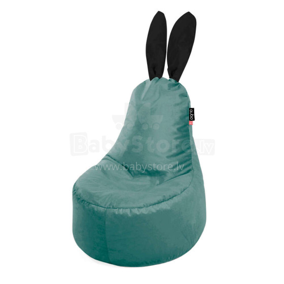 Qubo™ Mommy Rabbit Black Ears Sea VELVET FIT sēžammaiss (pufs)
