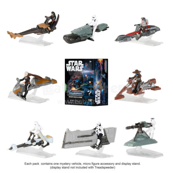 STAR WARS MICRO GALAXY Transporto priemonė su figūrėle uždaroje pakuotėje, W3