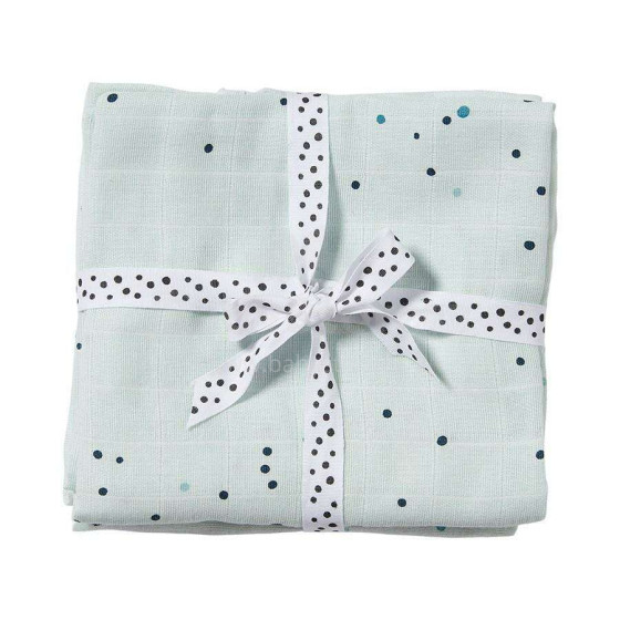 Done by Deer Burp cloth, 2-pack, Dreamy Dots, Blue