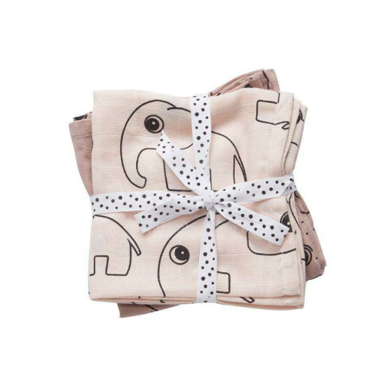 Done by Deer Swaddle, 2-pack, Contour, powder (120x120 cm)