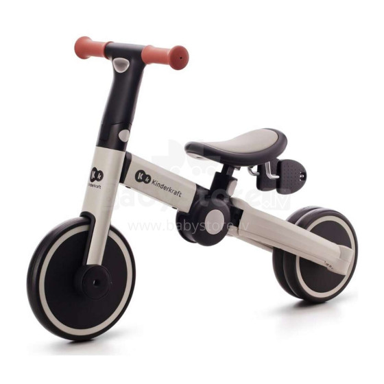 Kinderkraft Tricycle 4Trike Art.KR4TRI22GRY0000 SILVER GREY  Saliekamais bērnu trīsriteņis/skrējritenis 3 vienā