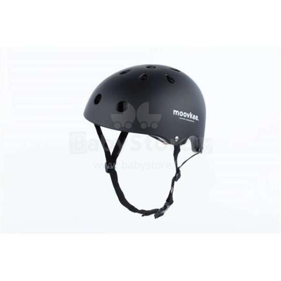 Moovkee Helmet Art.152060 Black Sertificēta, regulējama ķivere bērniem  (48-55 cm)
