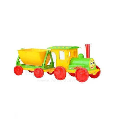 3toysm Art.13115 A train with wagon green Поезд с прицепом
