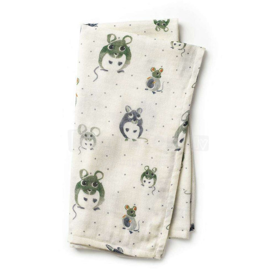 Elodie Details bamboo muslin blanket 80x80 cm, Forest Mouse