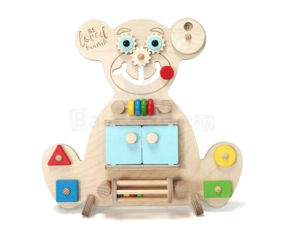 Beloved Boards Art.BBO002 Blue Wooden board for the development of motor skills Bear