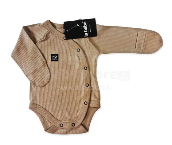 La Bebe™ NO Baby Body Art. 9-10-32 Cappuccino Бодик из 100% мягкого хлопка с длинным рукавом