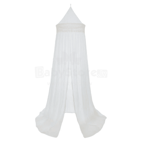 Jollein Canopy Vintage Art.002-005-67030 Boho Lace Ivory - Универсальный тюлевый балдахин для детской кроватки (245 cм)