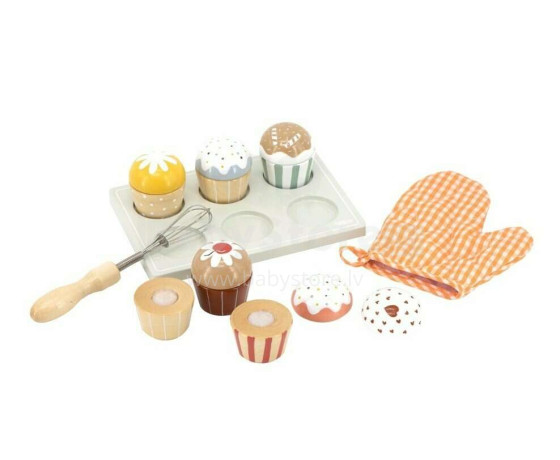 Label Label Cupcake Art. TR-353016 Koka paplāte ar kūkām