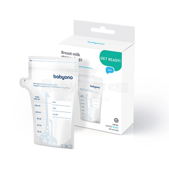 BabyOno Art.1084 Bags for collecting and storing breast milk 180 ml