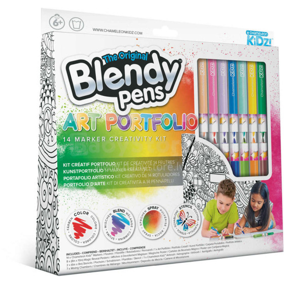 BLENDY PENS Арт-портфолио, 14 маркеров