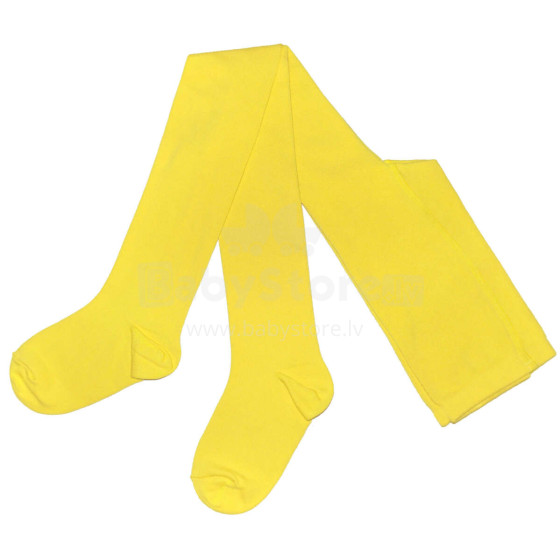 Weri Spezials Monochrome Children's Tights Monochrome Yellow ART.SW-0426 High quality children's cotton tights available in various stylish colors