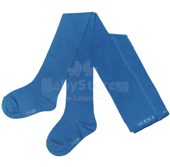 Weri Spezials Monochrome Children's Tights Monochrome Malibu Blue ART.SW-0654 High quality children's cotton tights available in various stylish colors