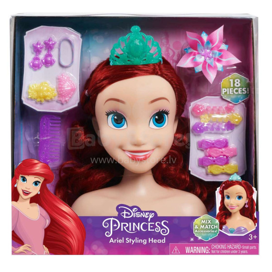 DISNEY PRINCESS The Little Mermaid - Ariel styling head with 18 accessories