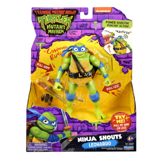 TMNT Ninja Shouts Leonardo Art.83351 figūrėlė