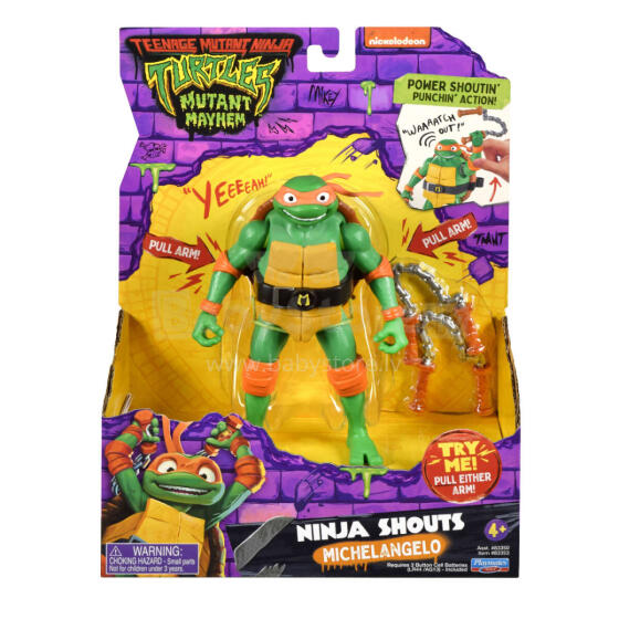 TMNT Ninja Shouts Michelangelo Art.83353 figūrėlė