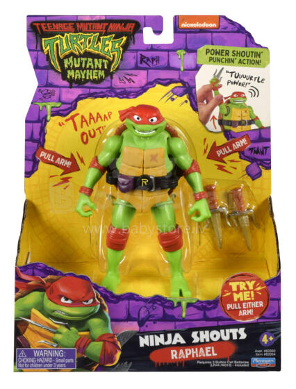 TMNT Ninja Shouts Raphael Art.83354 figūrėlė