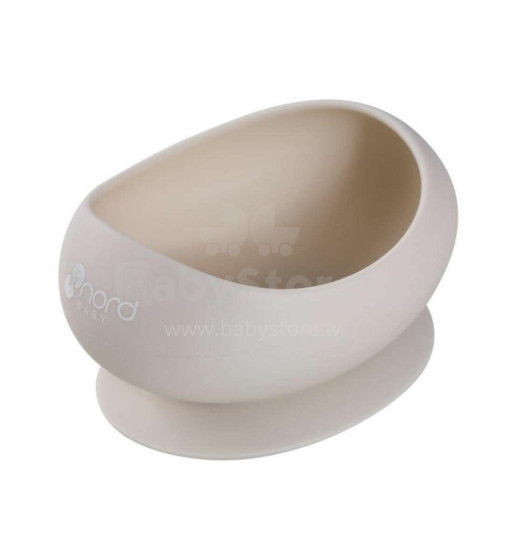 Nordbaby Silicone Suction Bowl Art.265779 Beige  Глубокая тарелочка на присоске