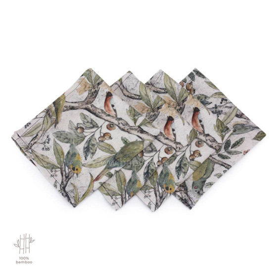 Makaszka Muslin Wipe Art.154374 Высококачественная муслиновая пелёнка из бамбука, 4 шт. (35x35 см)