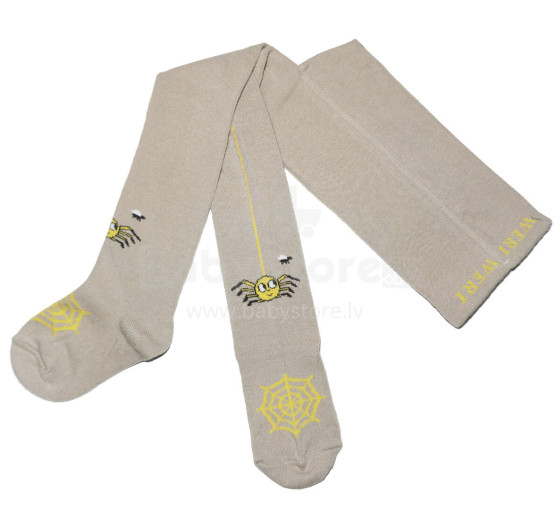 Weri Spezials Children's Tights Yellow Spider Sand ART.WERI-1446 High quality children's cotton tights for boys