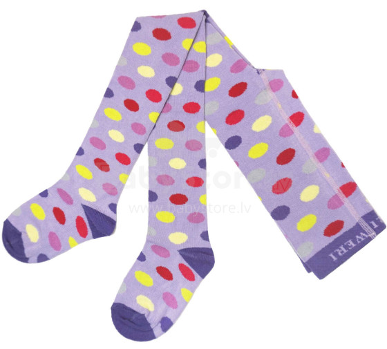 Weri Spezials Children's Tights Confetti Lilac ART.WERI-0205 High quality children's cotton tights for gilrs