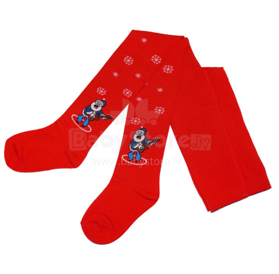 Weri Spezials Children's Tights Santa Claus Red ART.WERI-0629 High quality children's cotton tights for kids