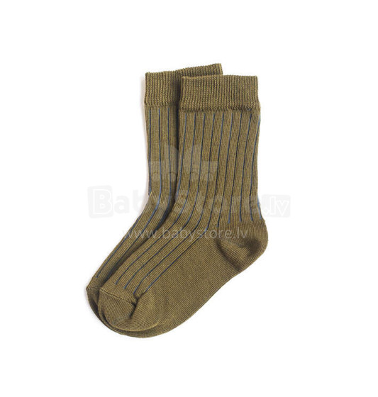 La Bebe™ Nursing Eco Organic Cotton Socks Art.154802 Khaki Vaikiškos pėdkelnės iš ekologiškos organinės medvilnės