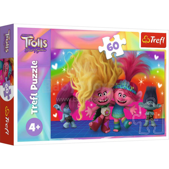 TREFL TROLLS Puzzle Trolls 3, 60 pcs
