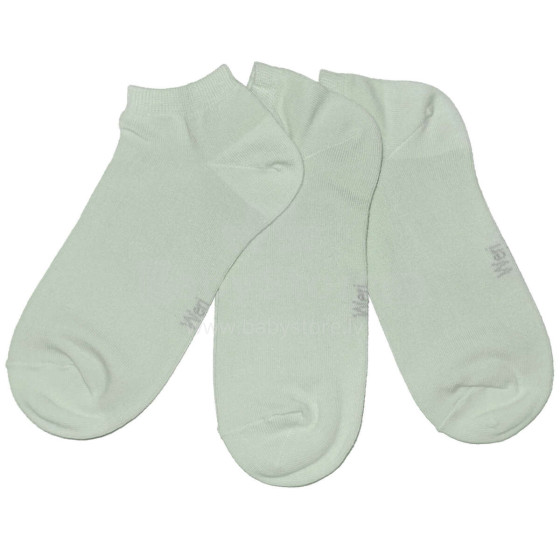Weri Spezials Children's Sneaker Socks  Monochrome Gray Olive ART.SW-2214 Pack of three high quality children's cotton sneaker socks