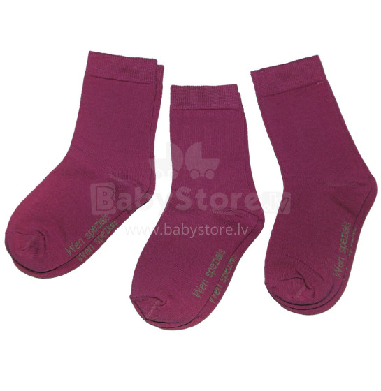 Weri Spezials Детские носки Monochrome Dahlia ART.SW-0812 Три пары высококачественных детских носков из хлопка