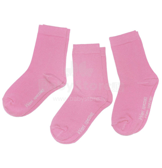 Weri Spezials Детские носки Monochrome Dark Rose ART.SW-0789 Три пары высококачественных детских носков из хлопка