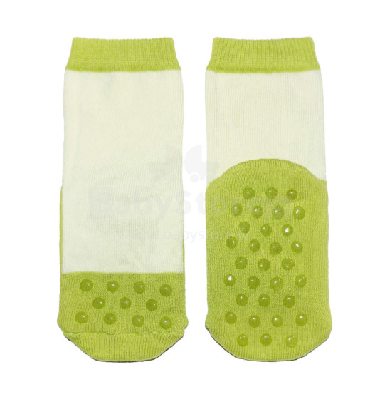 Weri Spezials Детские нескользящие носки Little Wonders Green ART.WERI-0582 Высококачественных детских носков из хлопка с нескользящим покрытием