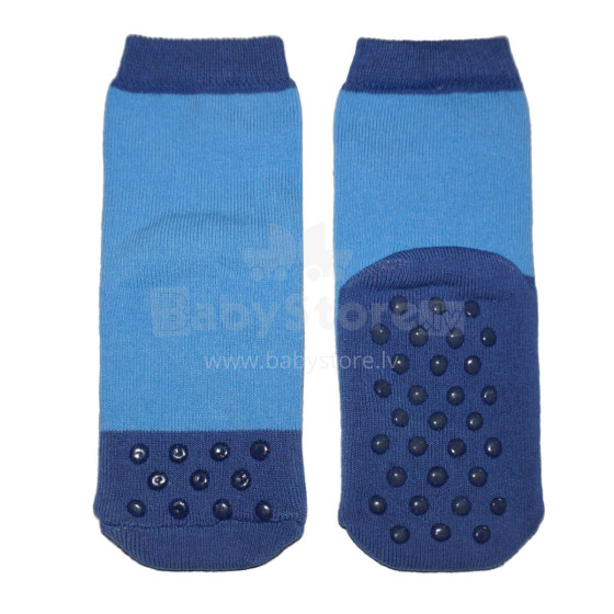 Weri Spezials Детские нескользящие носки Little Wonders Medium Blue ART.WERI-0577 Высококачественных детских носков из хлопка с нескользящим покрытием