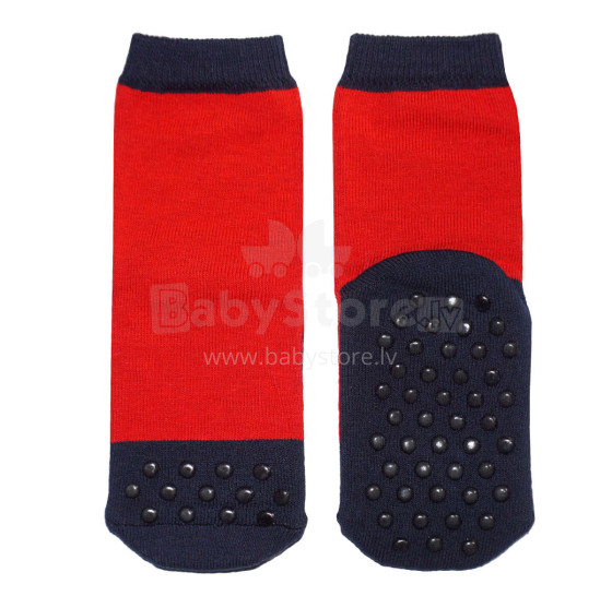 Weri Spezials Детские нескользящие носки Little Wonders Navy ART.WERI-4133 Высококачественных детских носков из хлопка с нескользящим покрытием