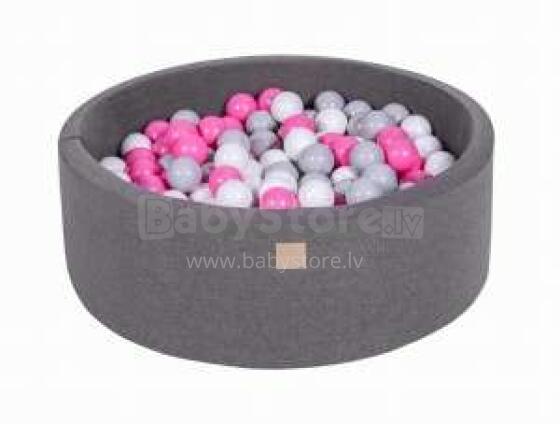 Meow Color Round Art.1029001 Juodas sausas baseinas su kamuoliukais (200vnt.)