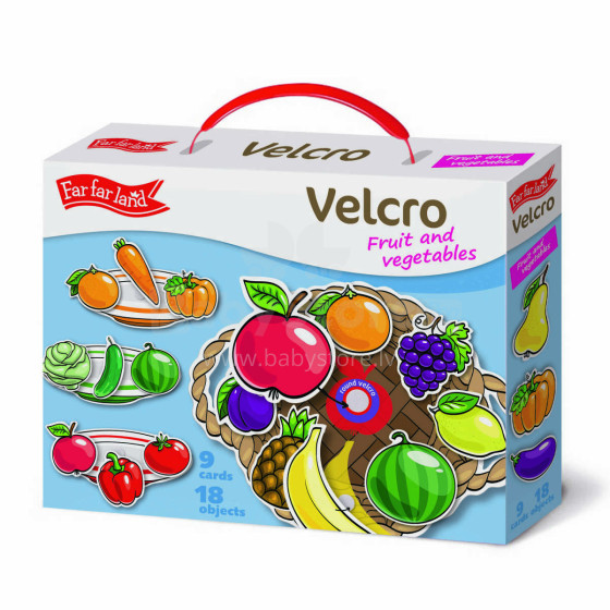 FAR FAR LAND Art.F-02865 Velcro game - Fruits and vegetables