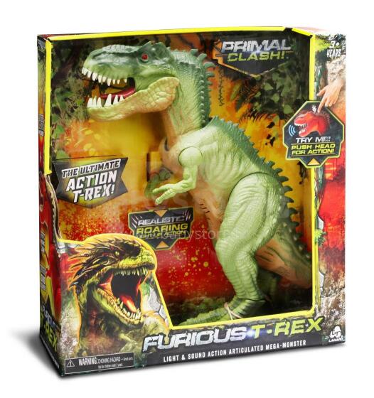 PRIMAL CLASH Įsiutęs tiranozauras, žalias