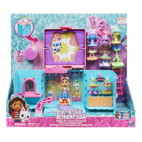 GABBY´S DOLLHOUSE Rinkinys „Vaivorykštės spinta“
