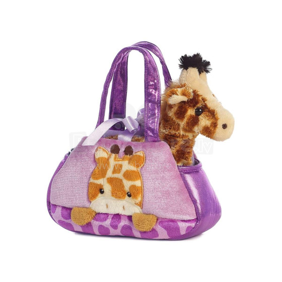 AURORA Fancy Pals plush toy giraffe in a bag, 20 cm