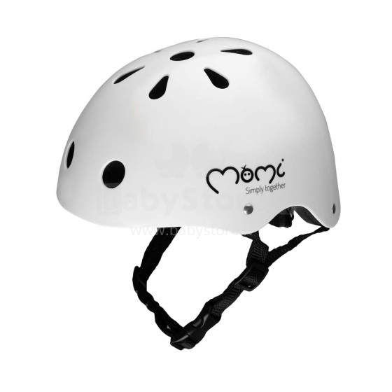 Momi Mimi Helmet Art.ROBI00061 White Сертифицированный, регулируемый шлем/каска для детей  (47-58 cm)